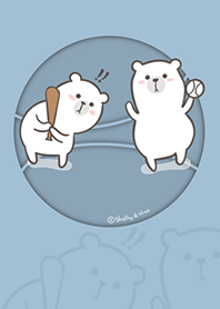 熊熊來了-灰藍.