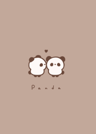 Panda Couple 3/brown