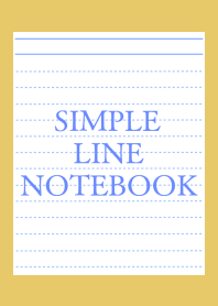 SIMPLE BLUE LINE NOTEBOOK-DUSTY YELLOW