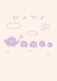 moni piyopiyo dull color purple