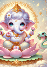Ganesha and Snake 005!