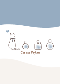 猫と香水 -くすみブルー- ウェーブ