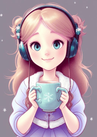 Afternoon coffee time-Sweet girl 16CEC9