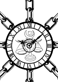 Relógio e corrente de Libra