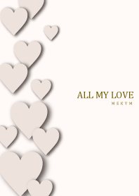 ALL MY LOVE - BEIGE HEART 20