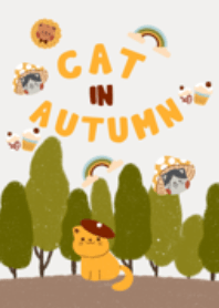 Cat in autumn