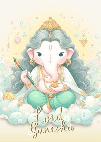 LORD GANESHA : BUSINESS THRIVE (Green)