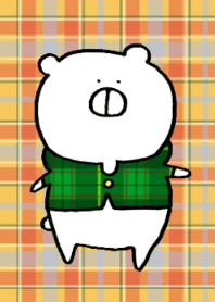 黄色チェック！しろくまたろ