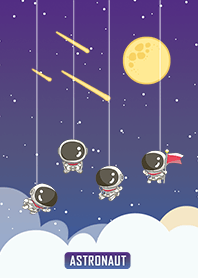 可愛寶貝太空人-星光閃閃(浪漫漸層色)藍色