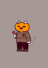 Jack-o'-lantern cat.(dusty colors12)