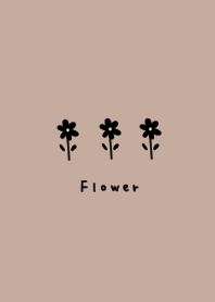 Beige. Black. Adult. Flower.