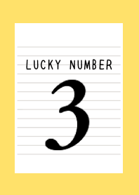 LUCKY NUMBER 3 NOTEBOOK/YELLOW
