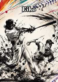 Dynamic Sumi-e Baseball: Eiko