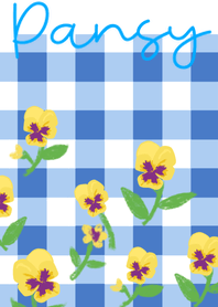 Happy pansy flowers