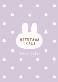 Retro Polka dots Rabbit / Purple