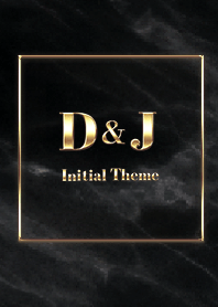 [ D&J ]  Initial Theme Gold Black