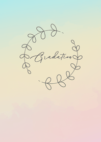 【簡約系列】 漸層 ： 水藍與桃粉