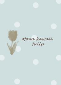 Tulip -light blue- dot
