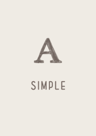 simple initials A beige