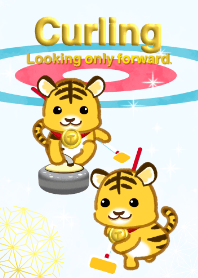 Curling ( tiger, gold medal )
