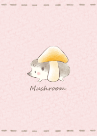 Hedgehog and Mushroom 2* -pink-