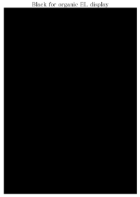 Black for organic EL display(OLED)