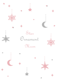 Star&Moon ornament pink&silver