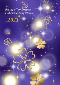 2021Gold Five-Leaf Clover