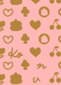 Kon-u chan Monogram.Coral pink1