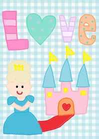 (princess x light blue check )
