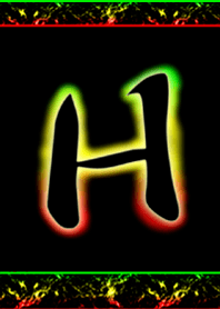 イニシャルH(ラスタカラー)
