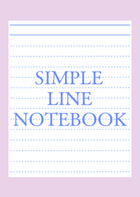 SIMPLE BLUE LINE NOTEBOOK-LIGHT PURPLE
