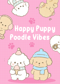 หมาน้อยอารมณ์ดี (พื้นหลังสีชมพู)