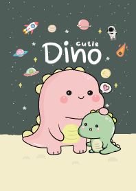 Dino Pink Cutie (dark green)
