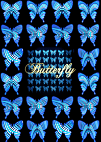 VINTAGE*butterfly1-1 Blue