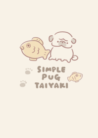 simple pug Taiyaki beige