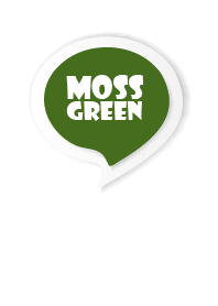 Moss Green Button In White V.3
