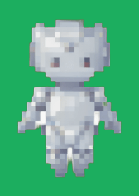 Robot Pixel Art Theme  Green 01
