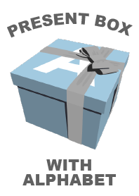 PRESENT BOX WITH ALPHABET (A)