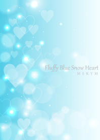 Fluffy Blue Snow Heart