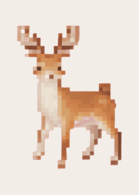 ธีม Deer Pixel Art สีน้ำตาล 02