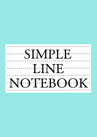 SIMPLE LINE NOTEBOOK-BLUE GREEN