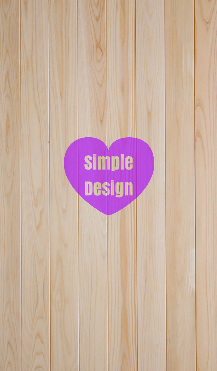 Wood Simple Design Heart Purple ver.