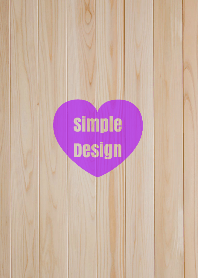 Wood Simple Design Heart Purple ver.