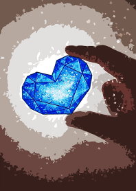 Gem heart (blue)