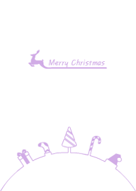 線條聖誕(紫色)