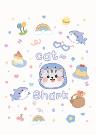 cat minimal love shark :)