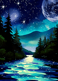 Beautiful starry night view#2073
