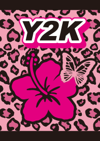 Y2K ハイビスカス 蝶 レオパード ギャル