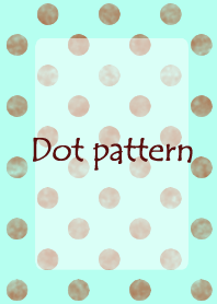 Dot pattern Emerald green and brown
